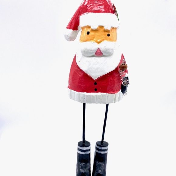 Hand Carved and Painted Santa Long Leg - Picture 2 of 2